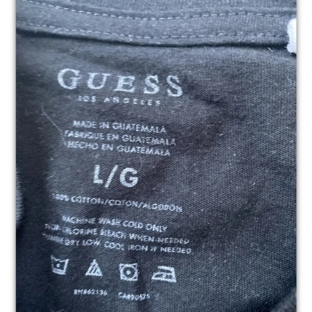 Guess Premium Los Angeles T-Shirt Flowers Black Size L Mens Floral Front - Picture 6 of 7